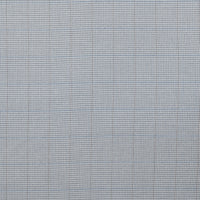 Wool Silk - Suiting - Houndstooth - Cream Blue