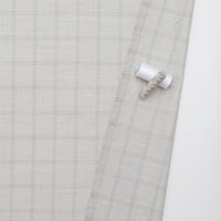 Wool Silk - Suiting - Plaid - Stone Pale Sky