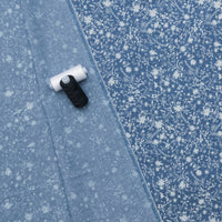 Cotton Blend - Chambray - Leaves - Dark Bue
