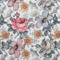 Rayon - Jersey - Floral - Off White Multi