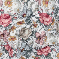 Rayon - Jersey - Floral - Off White Multi
