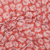 Rayon - Jersey - Dhalias - Rust