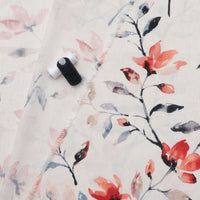 Linen Blend - Laurel Print - Natural - Rust Denim