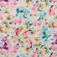 Linen Blend - Laurel Print - Natural - Pink Green