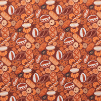 Camelot - Cotton - I Love Carbs - Baked With Love - Dark Brown