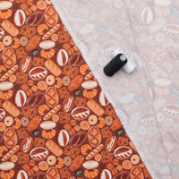 Camelot - Cotton - I Love Carbs - Baked With Love - Dark Brown