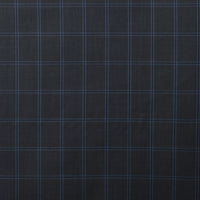 Wool Cashmere - Suiting - Plaid - Charcoal Navy