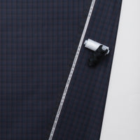 Wool Cashmere - Suiting - Plaid - Navy Burgundy