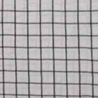Linen Blend - Melange Yarn-Dyed - Check - Oatmeal Black