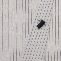 Linen Blend - Melange Yarn-Dyed - Stripe - Oatmeal Black