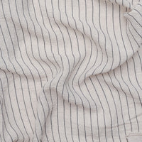 Linen Blend - Melange Yarn-Dyed - Stripe - Oatmeal Black