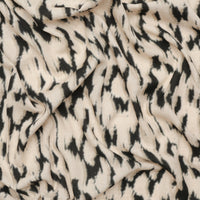 Linen Blend - Laurel Print - Natural Black