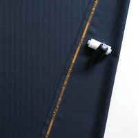 Wool Cashmere - Suiting - - Twill Stripe Navy Black
