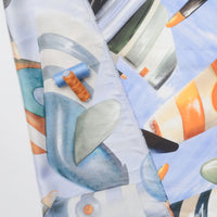Silk - Designer Print - In The Sky Blue