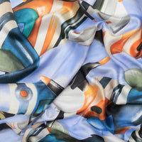 Silk - Designer Print - In The Sky Blue