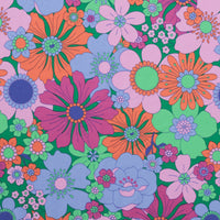 Cotton - French Terry - Designer Print - Groovy Floral - Assorted