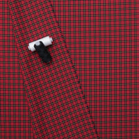 Cotton - Designer Plaid - Red Black