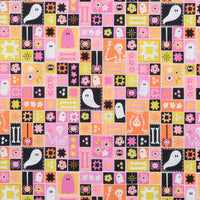 KP Creates - Cotton - Ghostly Garden - Sew Spooky - Pink