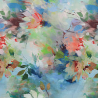 Silk Cotton - Digital Print - Dark Blue Green