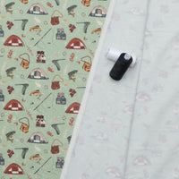 Riley Blake - Flannel - Lets Wander - Gone Fishing - Sage