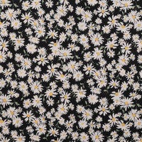 Sevenberry - Cotton - Canvas - Daisies - Black