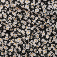 Sevenberry - Cotton - Canvas - Daisies - Black