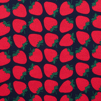 Sevenberry - Cotton - Canvas - Large Strawberries - Navy