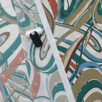 Viscose - Challis - Digital Print - Swirls - Beige Green