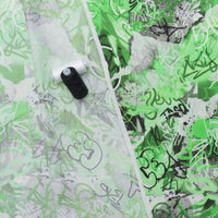 Viscose - Challis - Digital Print - Graffiti - Green Multi