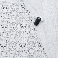Cotton - Jersey Print - Animals Ivory