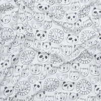 Cotton - Jersey Print - Animals Ivory