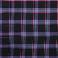 Cotton - Yard Dyed Plaid - Purple Black