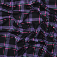 Cotton - Yard Dyed Plaid - Purple Black