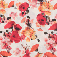 Rayon Blend - Santa Barbara - Print - Ivory Red