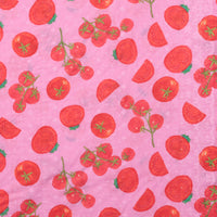 Cotton - Eyelet - Digital Print - Pink Tomato
