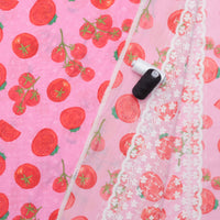 Cotton - Eyelet - Digital Print - Pink Tomato