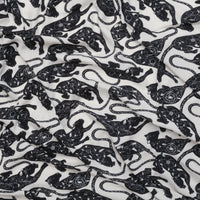 Rayon - Picasso Poplin - Digital Print - Ivory Black