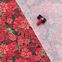 Camelot - Cotton - Joy To The World - Poinsettias - Red
