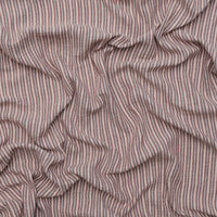 Organic Cotton - Lennon - Double Gauze Stripe - Cocoa
