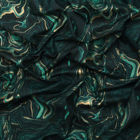 Camelot - Cotton - Gilded Collection - Gilded Ripples Green
