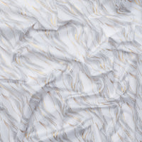 Camelot - Cotton - Gilded Collection - Gilded Waves - White