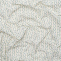 Cotton - Heirloom - Double Gauze - Ivory Blue Bows Stripe