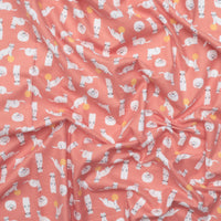 Cloud 9 - Flannel - Winter Forest - Stoats - Pink