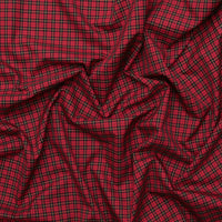 Cotton - Designer Plaid - Red Black
