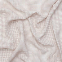 Linen Blend - Melange Yarn-Dyed - Check - Ivory