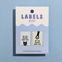 Kylie and the Machine - Sewing Label - My Cat "Helped" Make This