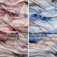 Viscose - Carla - Knit Print - Watercolor - Assorted