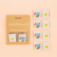Sarah Hearts - Sewing Labels - Love