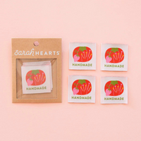 Sarah Hearts - Sewing Labels - Tomato Pin Cushion Handmade