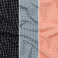 Cotton - Lennon - Double Gauze Windowpane Check - Assorted